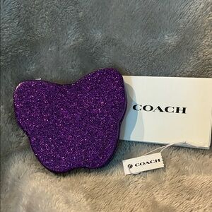 Coach Glittery Purple Butterfly Mirror